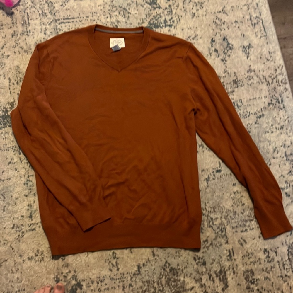 St. John’s Bay burnt orange v-neck sweater